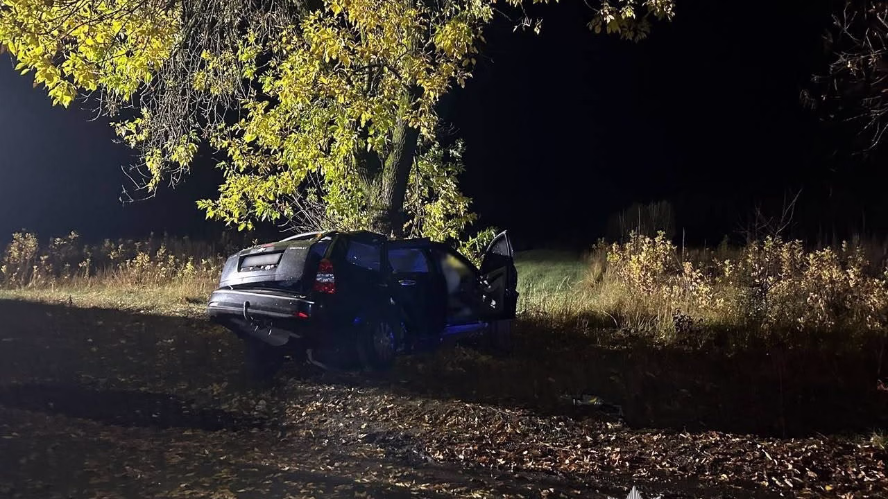 Автомобиль Chevrolet после смертельного ДТП в Мукачевском районе / Фото: Национальная полиция Украины