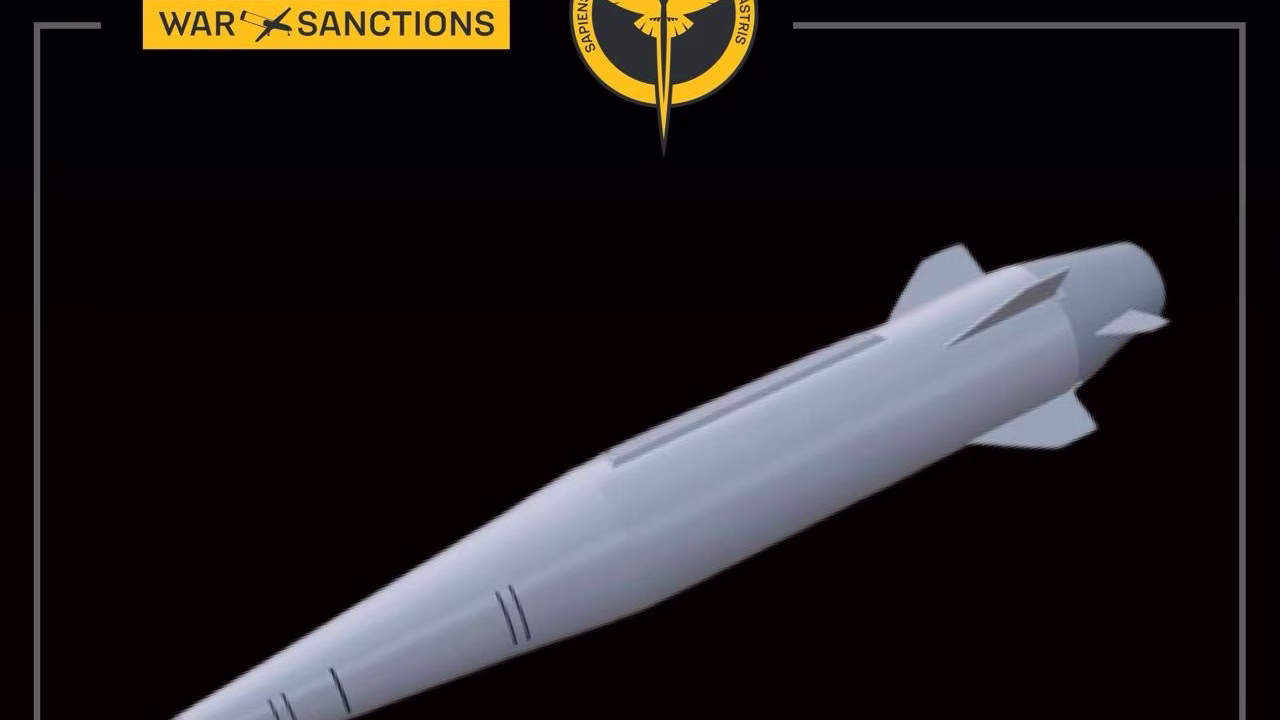 3D-модель російської аеробалістичної ракети Х-47М2 "Кинжал" / Зображення: ГУР МО України / War&Sanctions