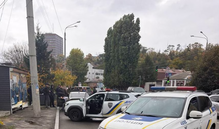 Місце затримання стрільця у Харкові / Фото: t.me/jenya_zub_live_news
