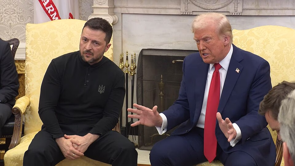 Президент США Дональд Трамп спорит с президентом Украины Владимиром Зеленским во время встречи в Овальном кабинете, 28 февраля 2025 года / Иллюстративное фото: commons.wikimedia.org