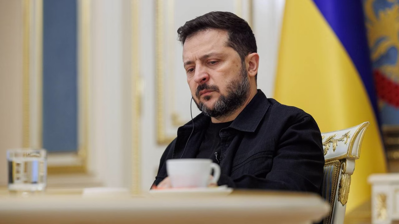 Президент Украины Владимир Зеленский во время встречи / Фото: Офис президента Украины