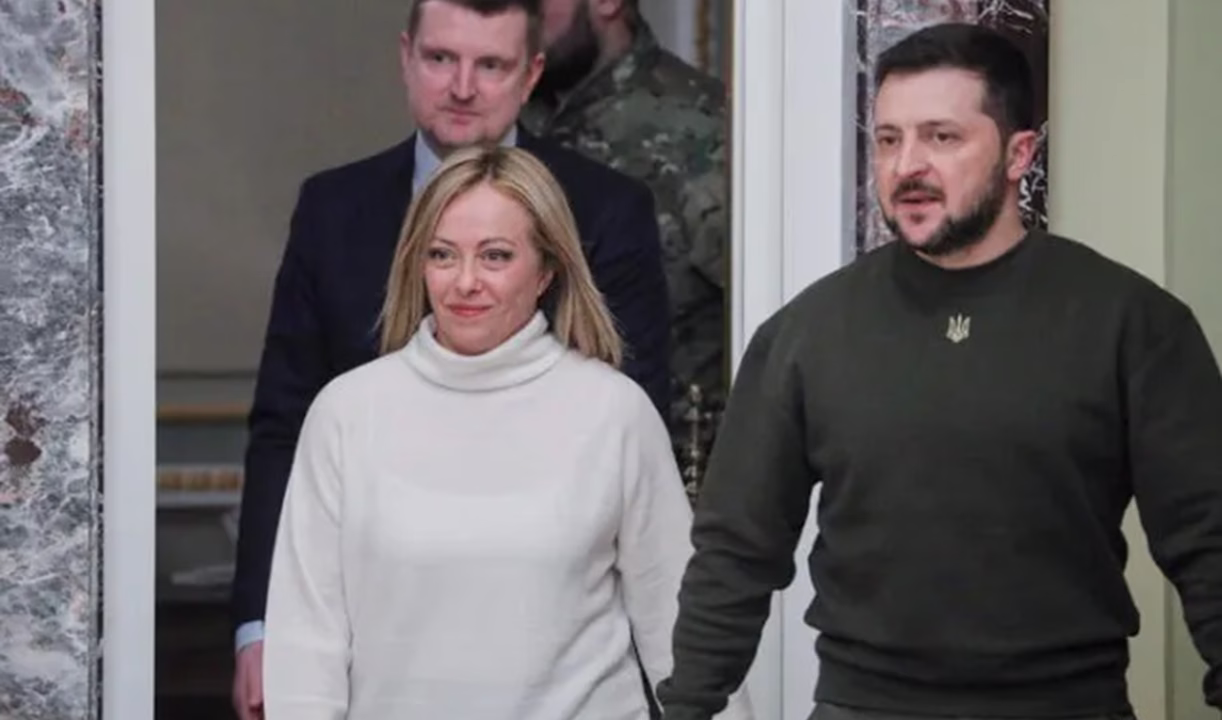 Прем'єр-міністерка Італії Джорджа Мелоні та президент України Володимир Зеленський / Фото: Imagoeconomica