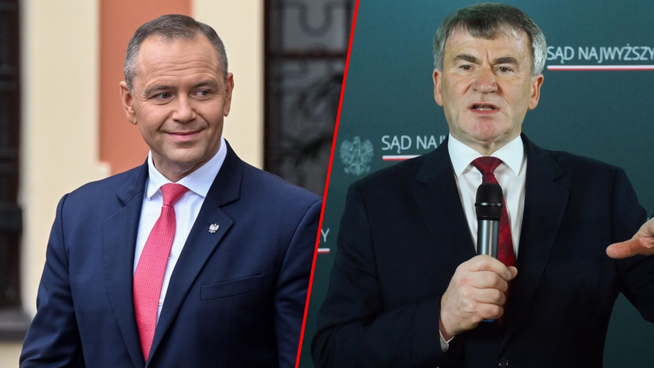 Президент Польши Кароль Навроцкий и первый председатель Верховного суда Збигнев Капиньский / Фото: Onet